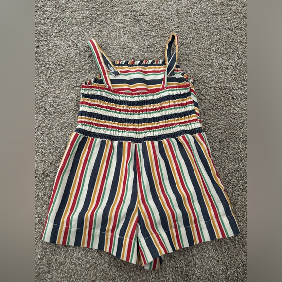 Striped cotton dobby romper - Picture 2 of 3